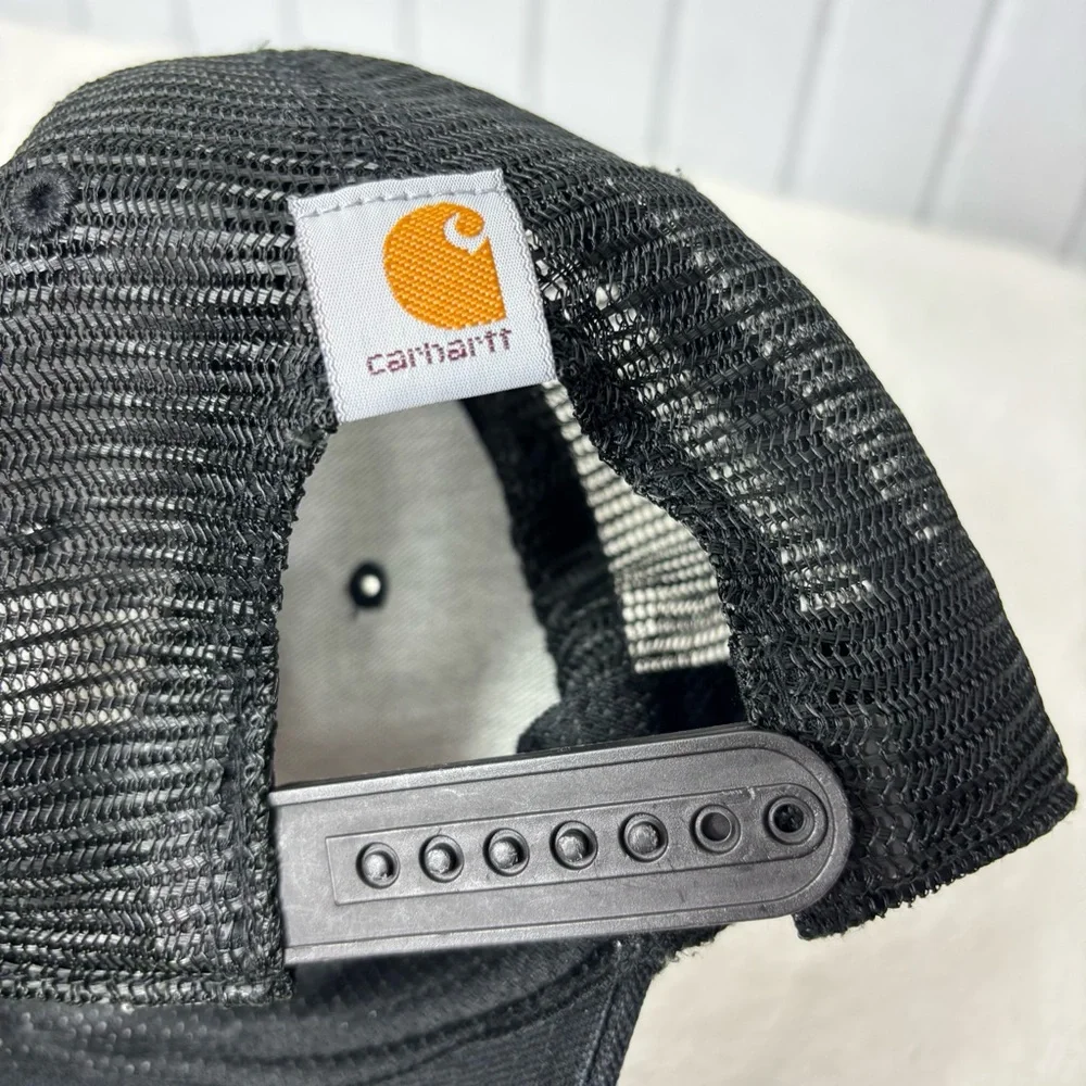 Carhartt Hat Cap Black Trucker Work Wear Snap Back Mens Casual‎